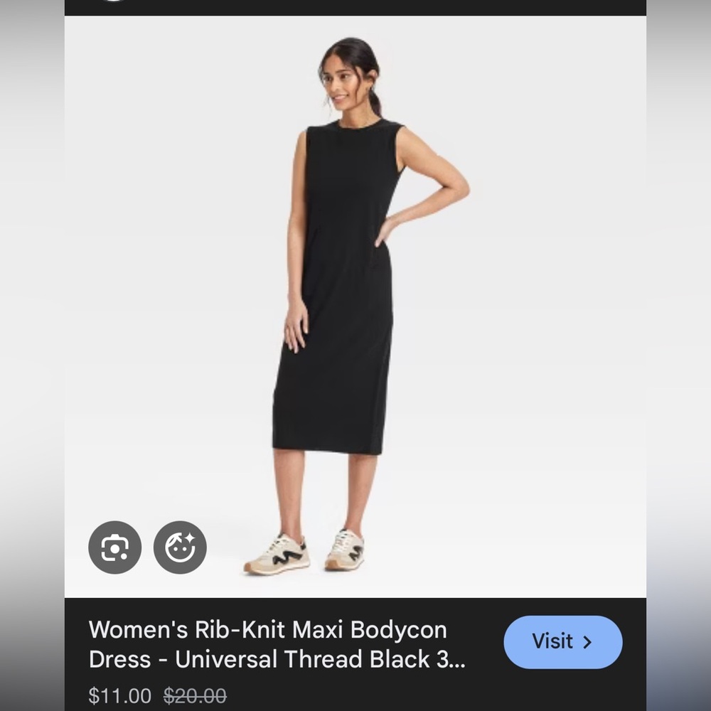 Women's Rib-Knit Maxi
Bodycon Dress - Universal
Thread™ Black M